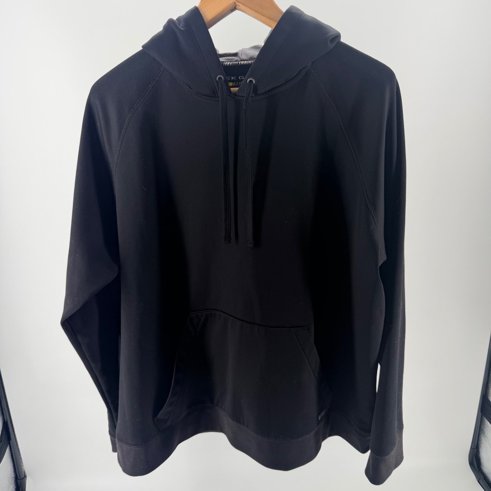 Tek Gear Training Mens  Black Performance Fleece Hoodie Sweatshirt Raglan-XXL